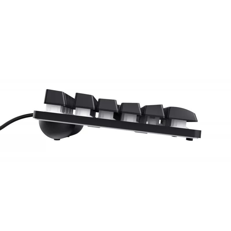 Teclado gaming Trust GXT 833 Thado USB neerlandés negro, plateado
