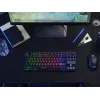 Teclado gaming Trust GXT 833 Thado USB neerlandés negro, plateado