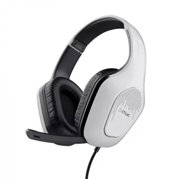 Auriculares Trust GXT 415W Zirox con cable diadema gaming blancos
