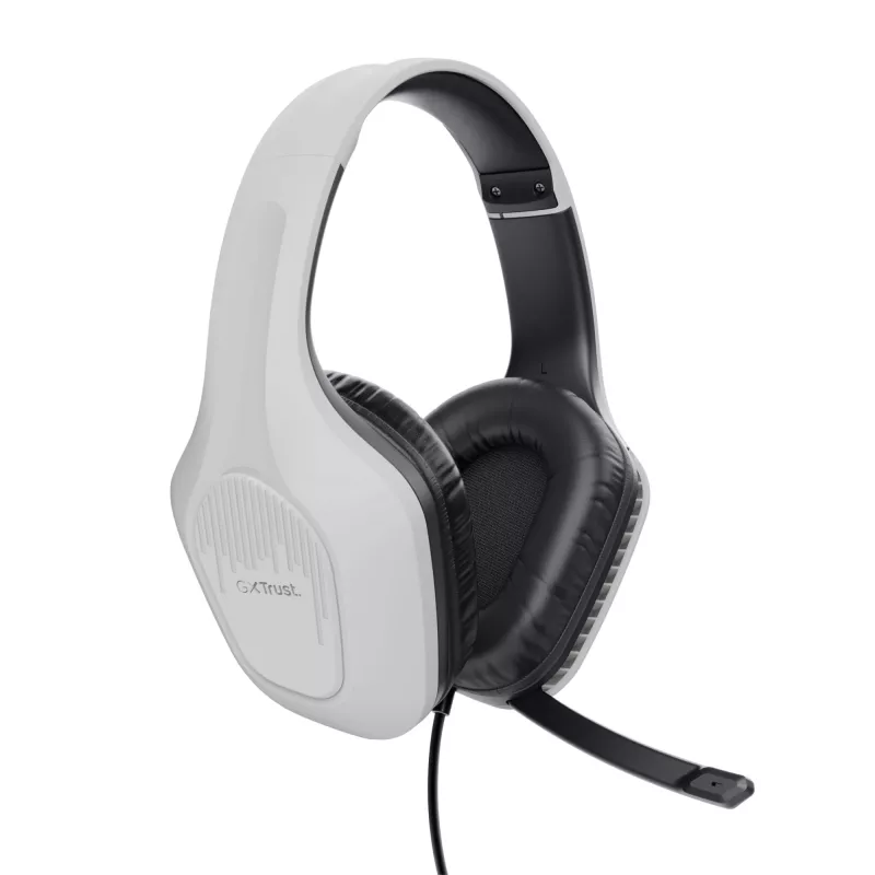 Auriculares Trust GXT 415W Zirox con cable diadema gaming blancos