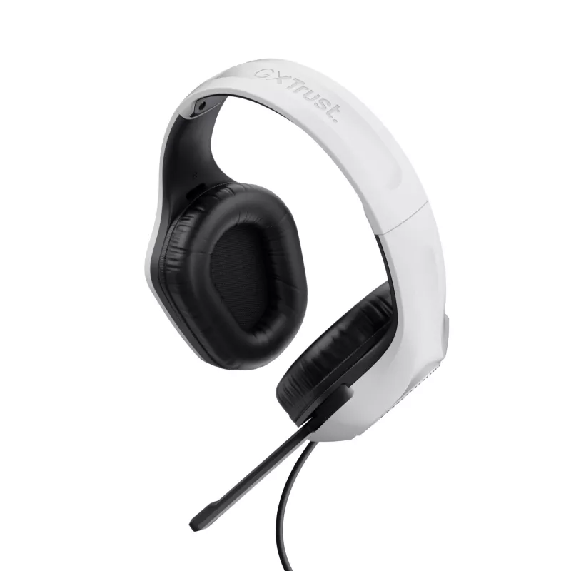 Auriculares Trust GXT 415W Zirox con cable diadema gaming blancos