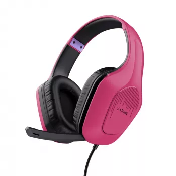 Auriculares Trust GXT 415P Zirox con cable diadema gaming rosa