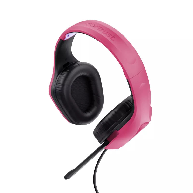 Auriculares Trust GXT 415P Zirox con cable diadema gaming rosa