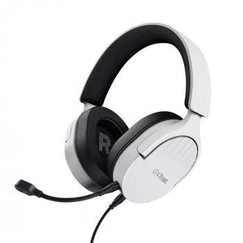 Auriculares Trust GXT 489W FAYZO con cable diadema gaming negros, blancos