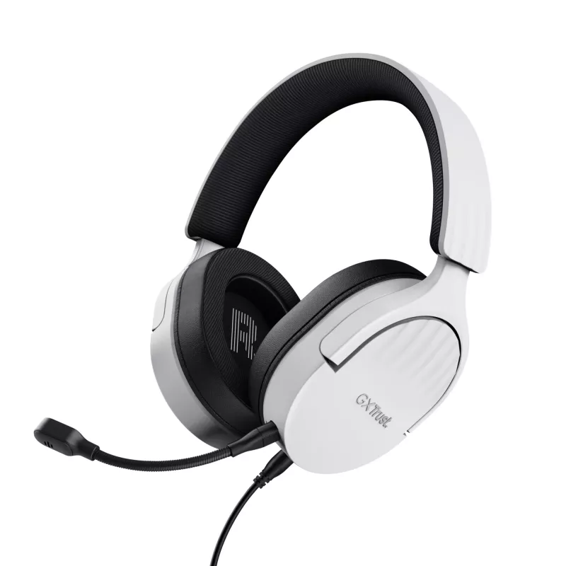 Auriculares Trust GXT 489W FAYZO con cable diadema gaming negros, blancos