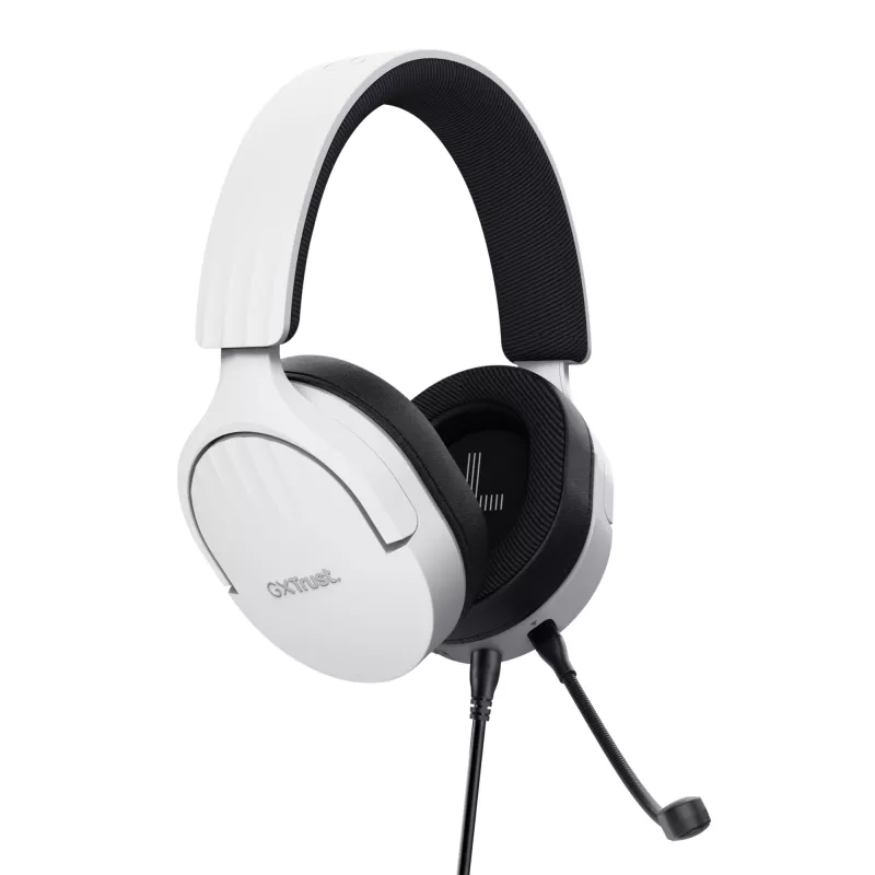 Auriculares Trust GXT 489W FAYZO con cable diadema gaming negros, blancos