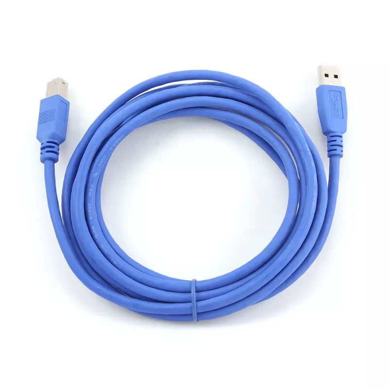 Cable USB 3.0 GEMBIRD conector macho A a conector macho B 3 m – Azul