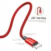 Cable USB-A a Lightning Baseus Yiven 1,8 m, salida 2 A, rojo, funda de elastómero termoplástico