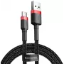 BASEUS Cable de carga rápida Cafule trenzado - USB Type-A a Type-C 2A - 2 m - Negro (nailon)