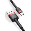 BASEUS Cable de carga rápida Cafule trenzado - USB Type-A a Type-C 2A - 2 m - Negro (nailon)