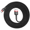 BASEUS Cable de carga rápida Cafule trenzado - USB Type-A a Type-C 2A - 2 m - Negro (nailon)