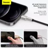 Cable de transferencia de datos Cafule Fast Charge BASEUS - USB Type-A a Lightning - 480 Mbit/s (2,4 A PD) - 1 m - negro