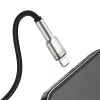 Cable de transferencia de datos Cafule Fast Charge BASEUS - USB Type-A a Lightning - 480 Mbit/s (2,4 A PD) - 1 m - negro
