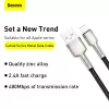 Cable de transferencia de datos Cafule Fast Charge BASEUS - USB Type-A a Lightning - 480 Mbit/s (2,4 A PD) - 1 m - negro