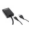 Cable adaptador VGA a HDMI GEMBIRD, alimentado por USB 15 cm - negro