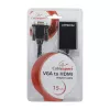 Cable adaptador VGA a HDMI GEMBIRD, alimentado por USB 15 cm - negro