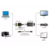Cable adaptador VGA a HDMI GEMBIRD, alimentado por USB 15 cm - negro