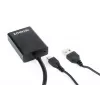 Cable adaptador VGA a HDMI GEMBIRD, alimentado por USB 15 cm - negro
