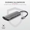 Trust Dalyx 23775 adaptador multipuerto USB-C 7 en 1, USB-C 3.2, HDMI, RJ-45 Gigabit Ethernet, lector SD/microSD, plateado