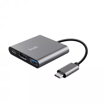 Trust Dalyx USB 3.2 Gen 1 (3.1 Gen 1) Type-C aluminio, negro