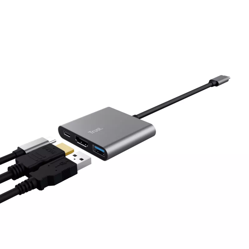 Trust Dalyx USB 3.2 Gen 1 (3.1 Gen 1) Type-C aluminio, negro