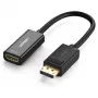 Adaptador de cable de vídeo UGREEN DisplayPort (macho) a HDMI (hembra) 0,25 m, contactos bañados en oro, compatible con 1080p