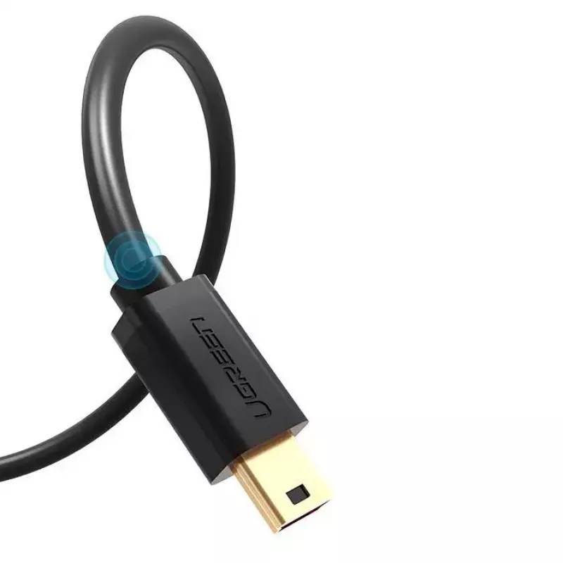 Cable USB UGREEN 10385 Mini-USB 480 Mbit/s 1,5 m negro, carga rápida