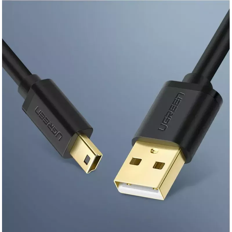 Cable USB UGREEN 10385 Mini-USB 480 Mbit/s 1,5 m negro, carga rápida