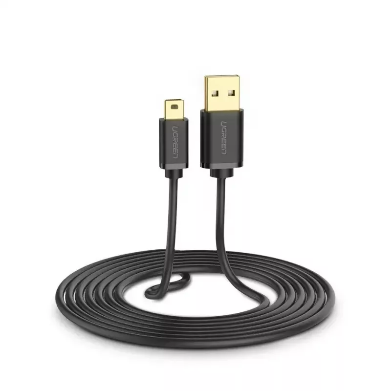 Cable USB UGREEN 10385 Mini-USB 480 Mbit/s 1,5 m negro, carga rápida
