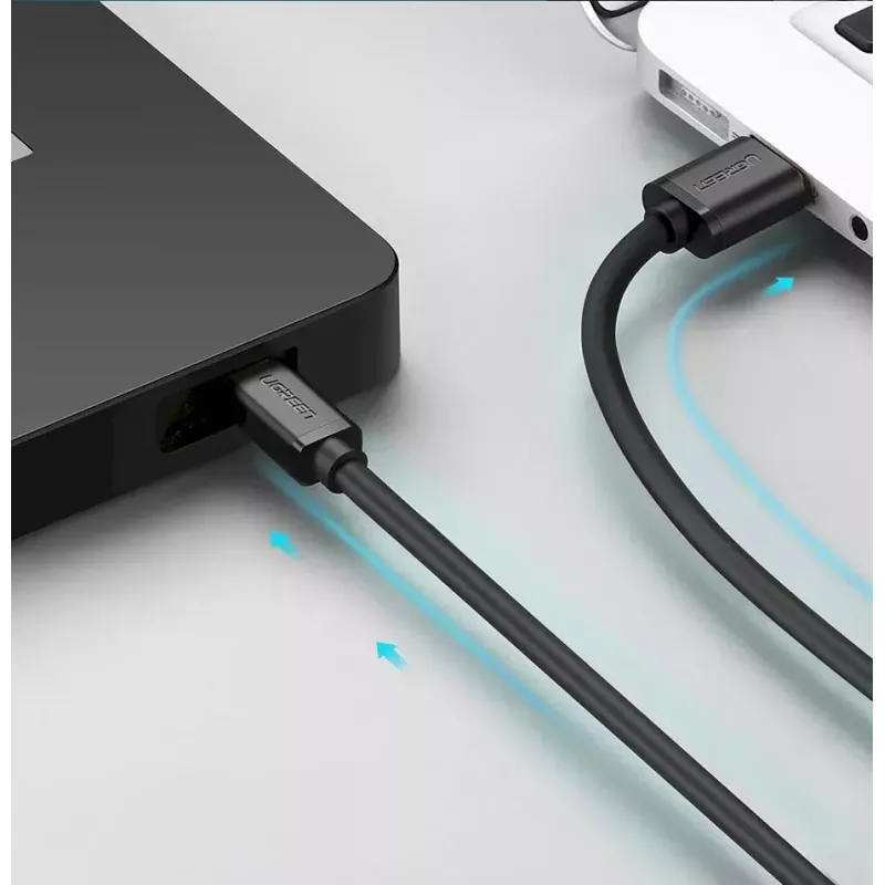 Cable USB UGREEN 10385 Mini-USB 480 Mbit/s 1,5 m negro, carga rápida