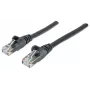 Cable de parcheo de red Intellinet, Cat6, 3 m, negro, CCA, U/UTP, PVC, RJ45, contactos dorados, snagless, con protección antiacodamiento, garantía de por vida