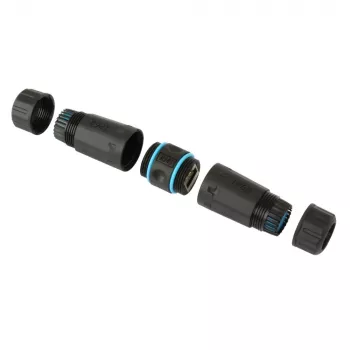 Adaptador de cambio de género Techly IWP-MD C6-IP68T RJ-45 negro