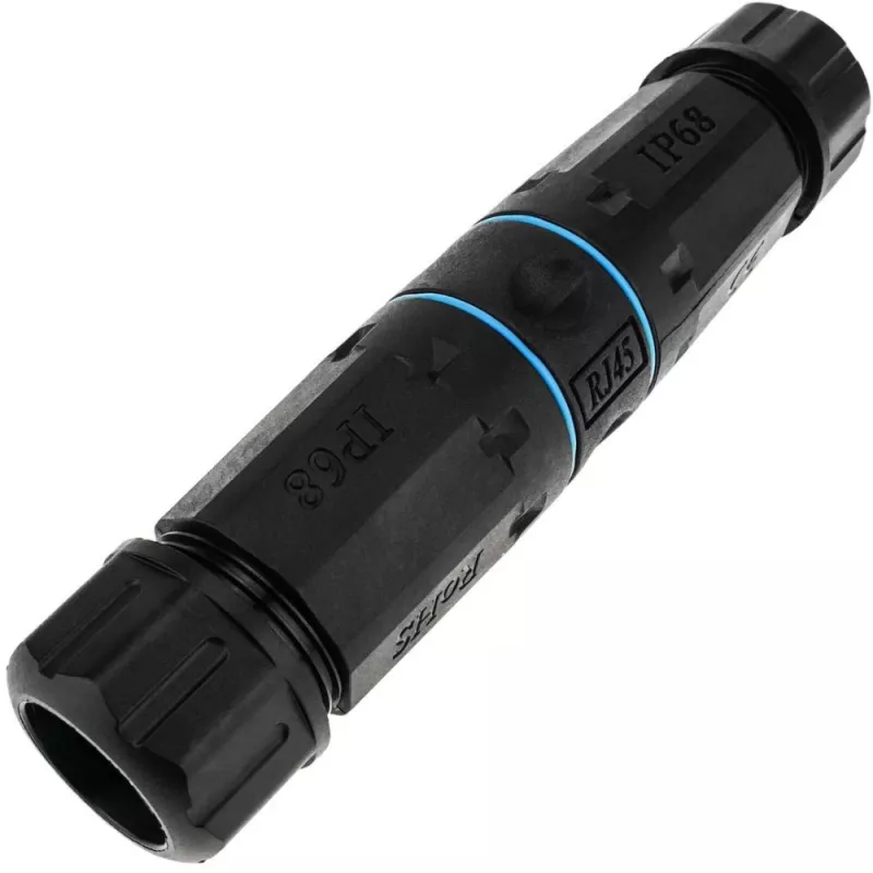 Adaptador de cambio de género Techly IWP-MD C6-IP68T RJ-45 negro