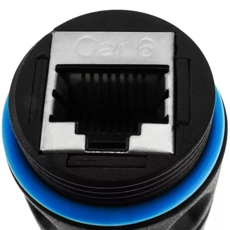 Adaptador de cambio de género Techly IWP-MD C6-IP68T RJ-45 negro