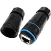 Adaptador de cambio de género Techly IWP-MD C6-IP68T RJ-45 negro