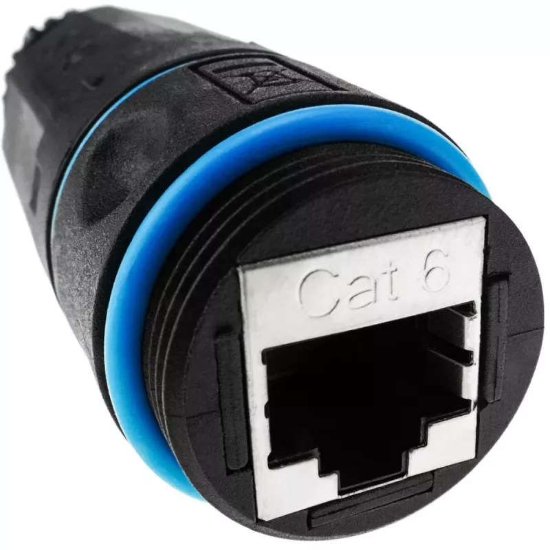 Adaptador de cambio de género Techly IWP-MD C6-IP68T RJ-45 negro