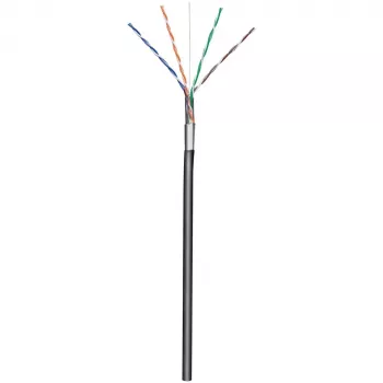 Cable Techly F/UTP Cat.5E CCA 305 m sólido para exterior negro ITP8-RIS-0305LO