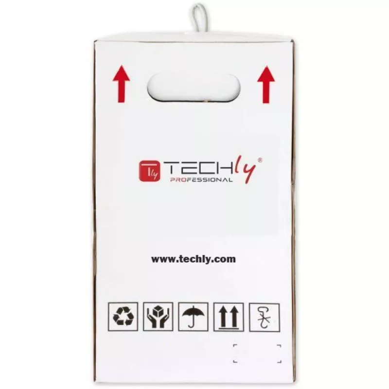 Cable Techly F/UTP Cat.5E CCA 305 m sólido para exterior negro ITP8-RIS-0305LO
