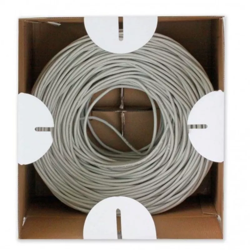Cable Techly F/UTP Cat.5E CCA 305 m sólido para exterior negro ITP8-RIS-0305LO
