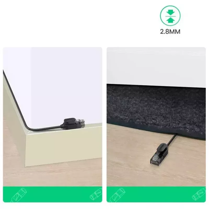 UGREEN NW122 cable de red Cat6A UTP, RJ45, 3 m, negro, hasta 10 Gb/s