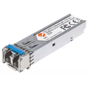 Módulo transceptor Intellinet óptico, SFP de fibra Gigabit, puerto 1000Base-Lx (LC) monomodo, 10 km, longitud de onda 1310 nm, compatible con MSA, equivalente a Cisco GLC-LH-SM, Ethernet, fibra óptica, tres años de garantía