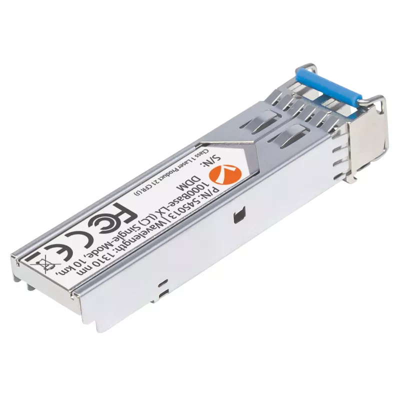 Módulo transceptor Intellinet óptico, SFP de fibra Gigabit, puerto 1000Base-Lx (LC) monomodo, 10 km, longitud de onda 1310 nm, compatible con MSA, equivalente a Cisco GLC-LH-SM, Ethernet, fibra óptica, tres años de garantía
