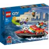 Set de construcción LEGO lancha de rescate de bomberos 60373 — serie City, 144 piezas, 3 minifiguras, edad 5+, medidas 80×230×70 mm
