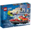 Set de construcción LEGO lancha de rescate de bomberos 60373 — serie City, 144 piezas, 3 minifiguras, edad 5+, medidas 80×230×70 mm