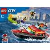 Set de construcción LEGO lancha de rescate de bomberos 60373 — serie City, 144 piezas, 3 minifiguras, edad 5+, medidas 80×230×70 mm