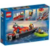 Set de construcción LEGO lancha de rescate de bomberos 60373 — serie City, 144 piezas, 3 minifiguras, edad 5+, medidas 80×230×70 mm