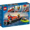 Set de construcción LEGO lancha de rescate de bomberos 60373 — serie City, 144 piezas, 3 minifiguras, edad 5+, medidas 80×230×70 mm