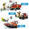 Set de construcción LEGO lancha de rescate de bomberos 60373 — serie City, 144 piezas, 3 minifiguras, edad 5+, medidas 80×230×70 mm