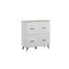 Cama Meble LOTTA 110 4D aparador, blanco + roble Sonoma