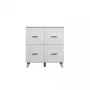 Cama Meble LOTTA 110 4D aparador, blanco + roble Sonoma